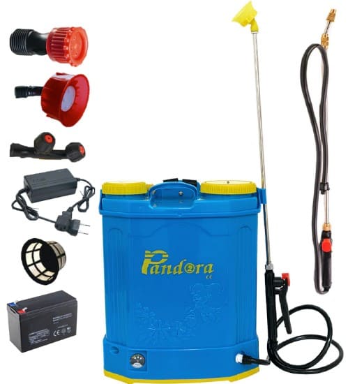 Set Pompa de stropit cu acumulator Pandora 20L + Set Lance telescopica stropit pomi 3m, vermorel